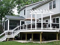 <b>10-Composite deck with screened porch and partial pergola</b>